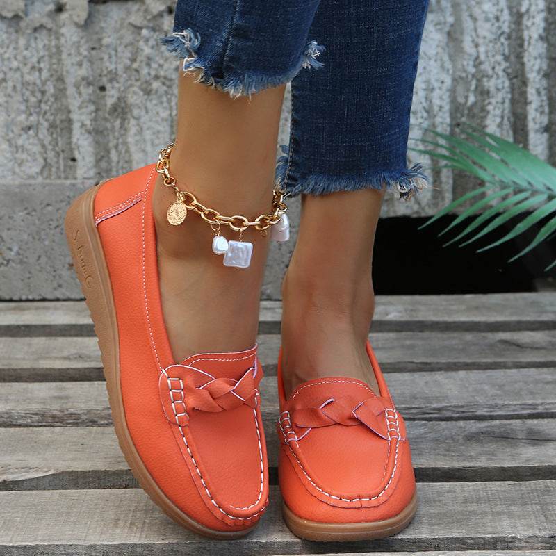 Chaussures Plates à Motif Tissé - Clairea Boutique