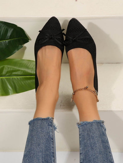 Mocassins Tricotés à Nœud - Clairea Boutique