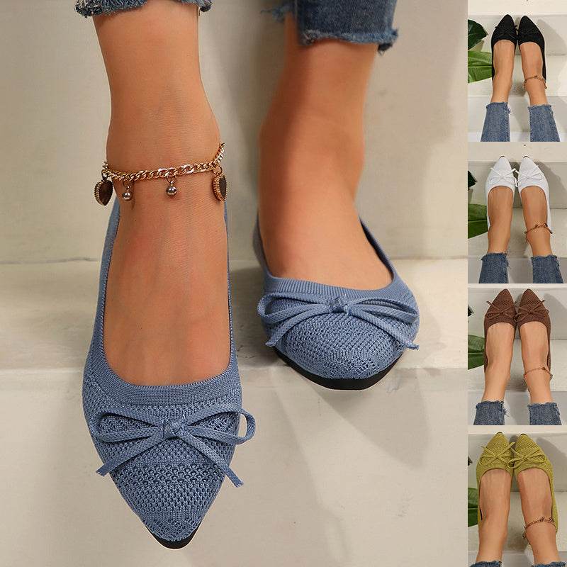 Mocassins Tricotés à Nœud - Clairea Boutique