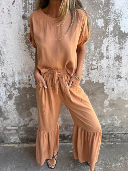 Ensemble Tendance Haut Col Rond - Clairea Boutique