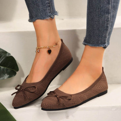 Mocassins Tricotés à Nœud - Clairea Boutique