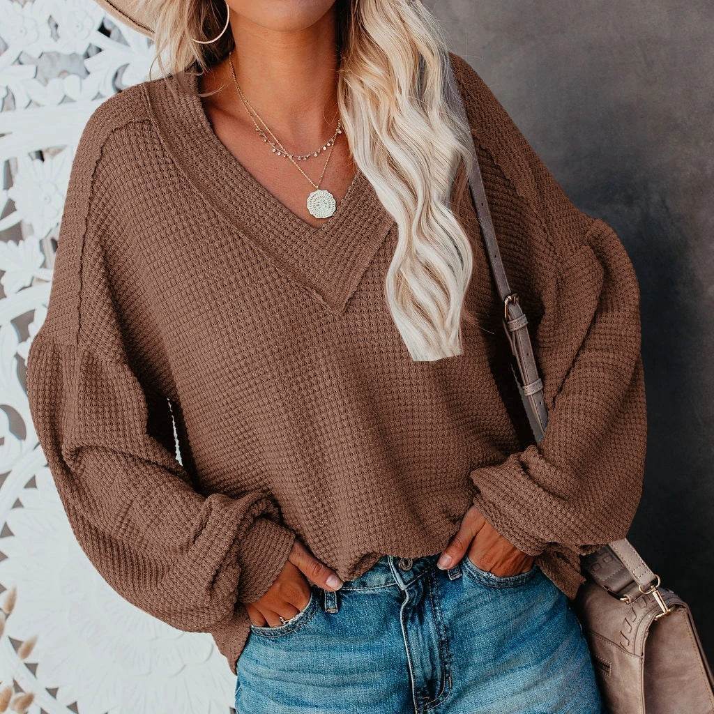 T-shirt Chic à Col V - Clairea Boutique