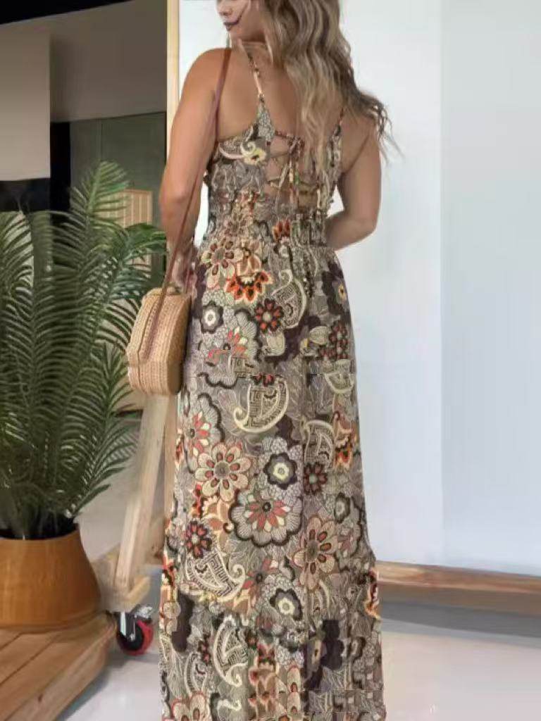 Robe à Bretelles Style Bord de Mer - Clairea Boutique