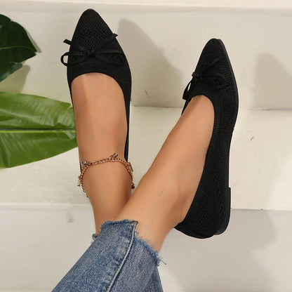Mocassins Tricotés à Nœud - Clairea Boutique