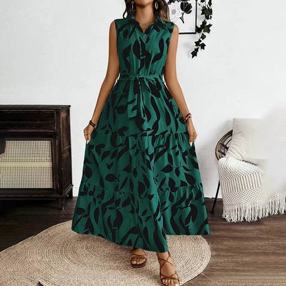 Robe Longue Bohème Sans Manches à Fleurs - Clairea Boutique
