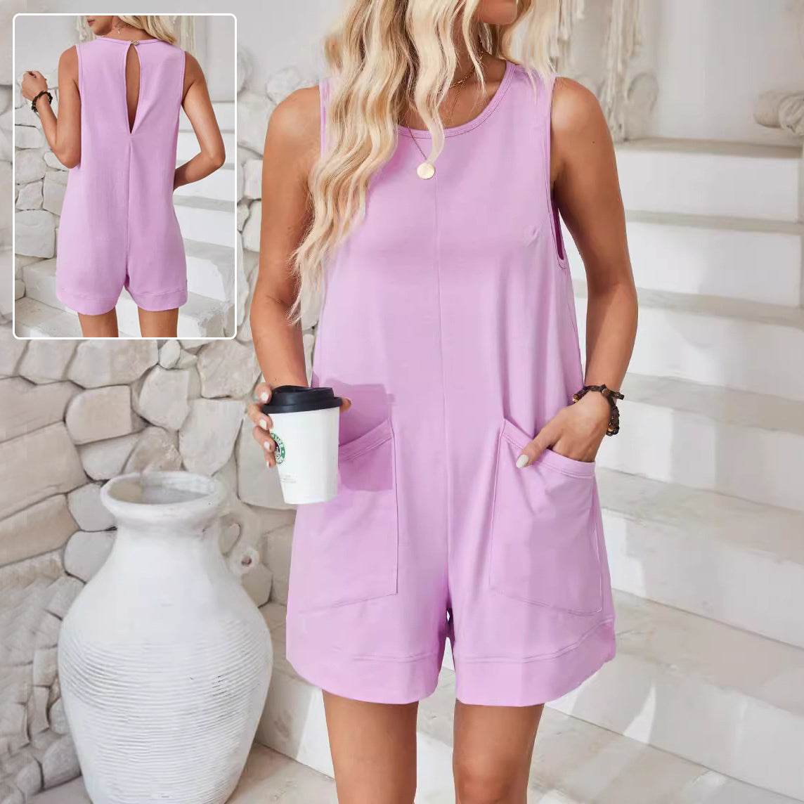 Combinaison Short Sans Manches - Clairea Boutique