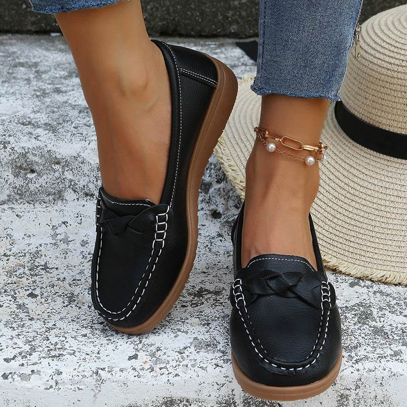 Chaussures Plates à Motif Tissé - Clairea Boutique