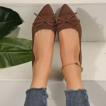 Mocassins Tricotés à Nœud - Clairea Boutique