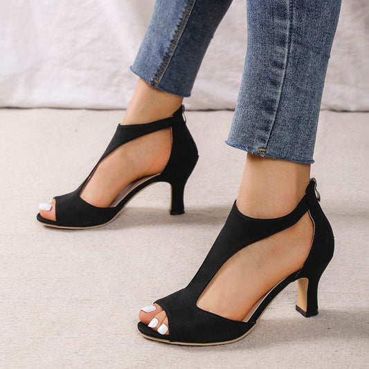 Sandales À Talons Hauts Peep Toe - Clairea Boutique