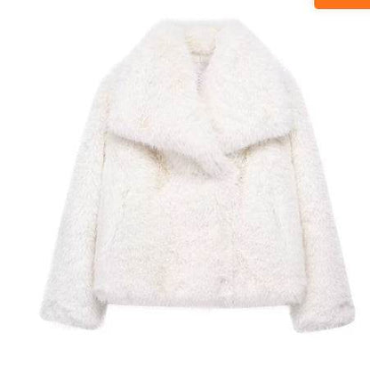 Manteau Hiver Épais Femme – Col à Revers en Fausse Fourrure - Clairea Boutique