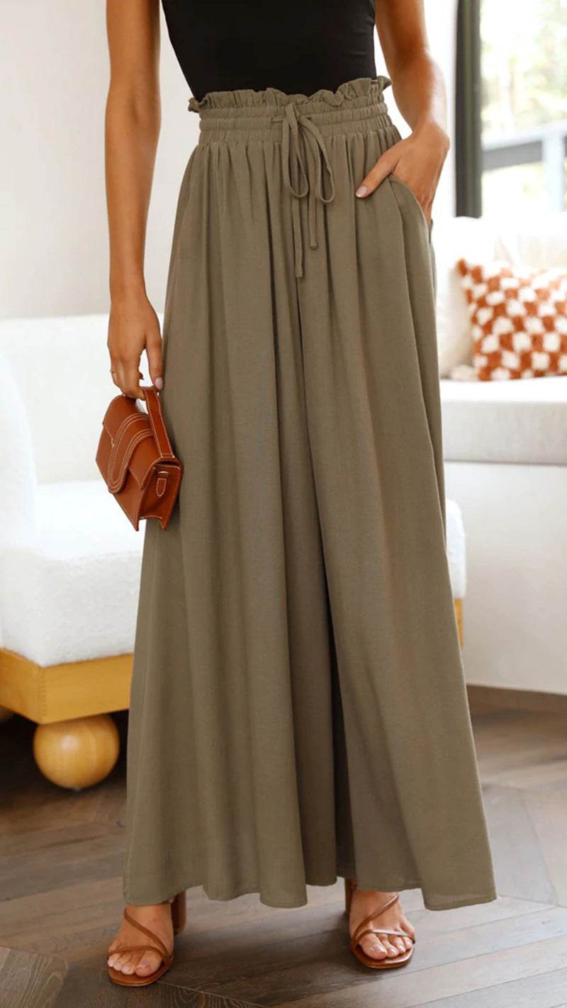Pantalon de Détente Large et Confortable avec Poches - Clairea Boutique