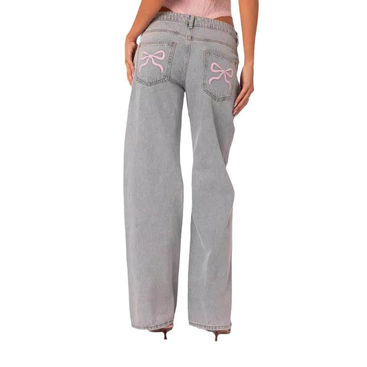 Jean Femme Large Style Rétro Imprimé - Clairea Boutique
