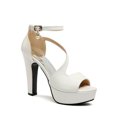 Sandales Romaines à Talons Épais - Clairea Boutique