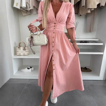 Robe Longue en Denim - Clairea Boutique