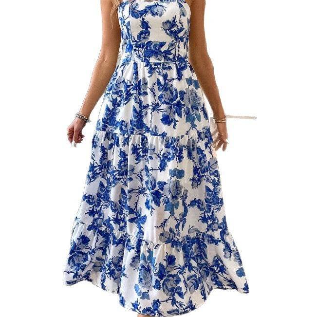 Robe Midi Sexy Sans Manches à Imprimé - Clairea Boutique