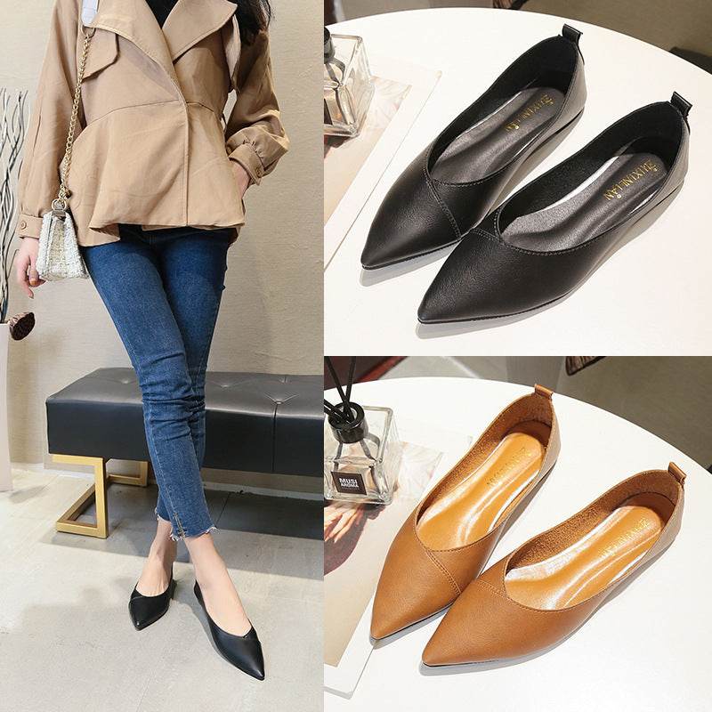 Chaussures Plates Pointues à Bout Peu Profond - Clairea Boutique