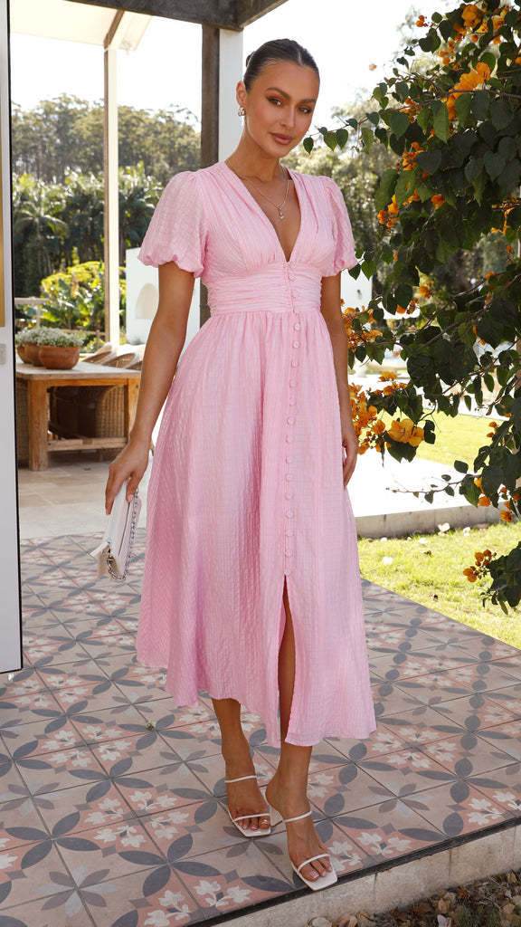 Robe Longue d’Été à Manches Bouffantes - Clairea Boutique