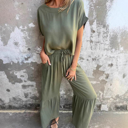 Ensemble Tendance Haut Col Rond - Clairea Boutique