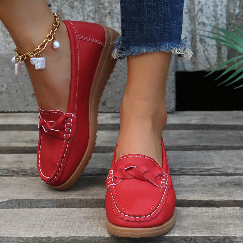 Chaussures Plates à Motif Tissé - Clairea Boutique