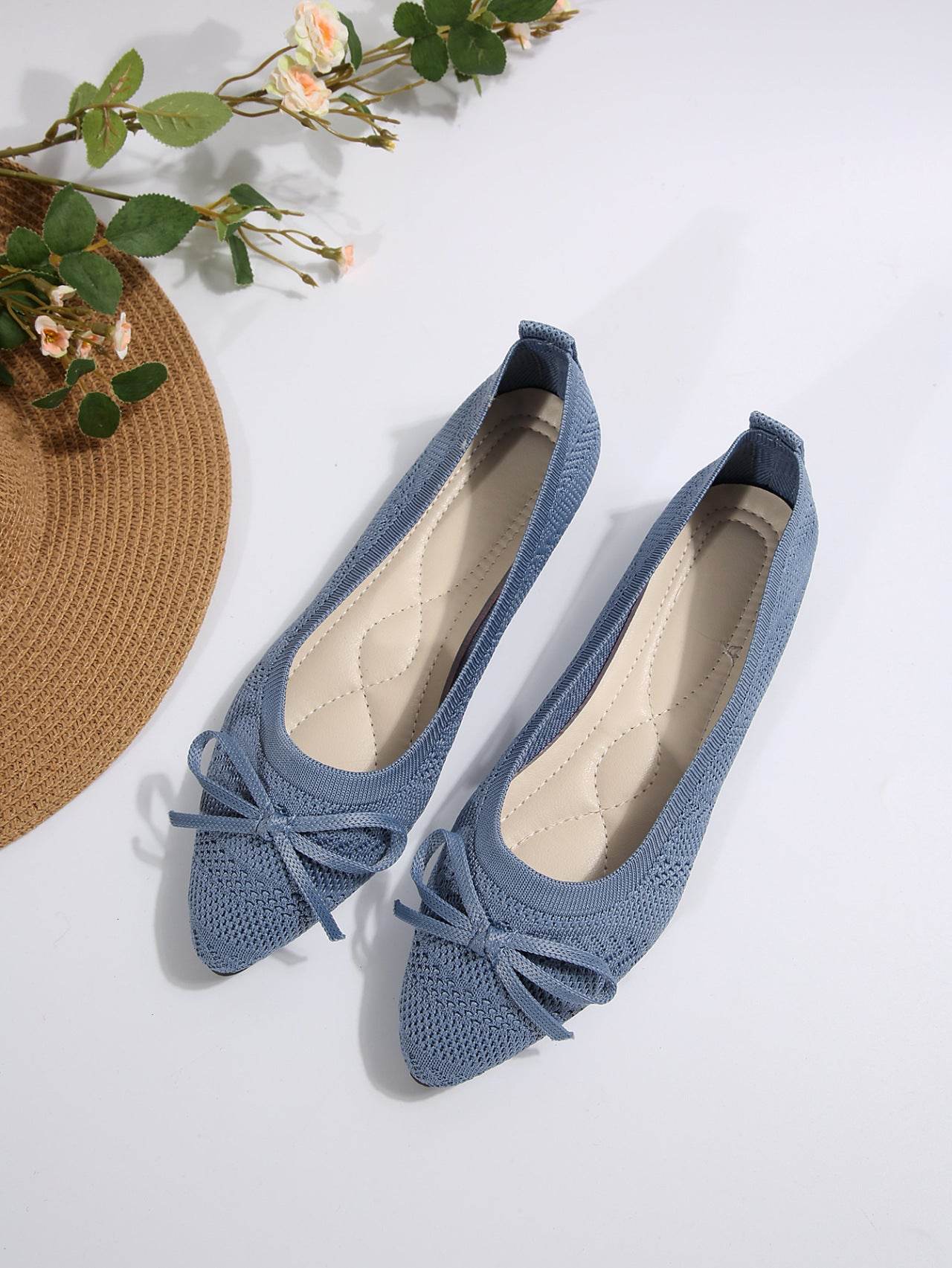 Mocassins Tricotés à Nœud - Clairea Boutique