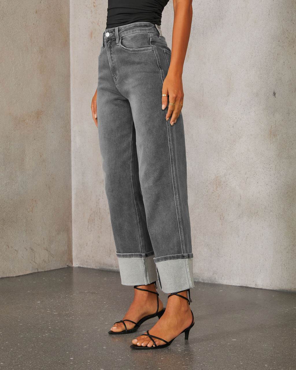 Jean Droit Élastique Style Rétro - Clairea Boutique