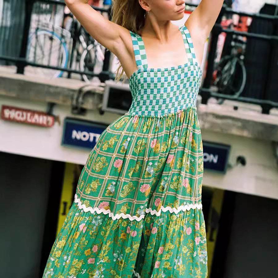 Robe Spaghetti à Imprimé Floral - Clairea Boutique