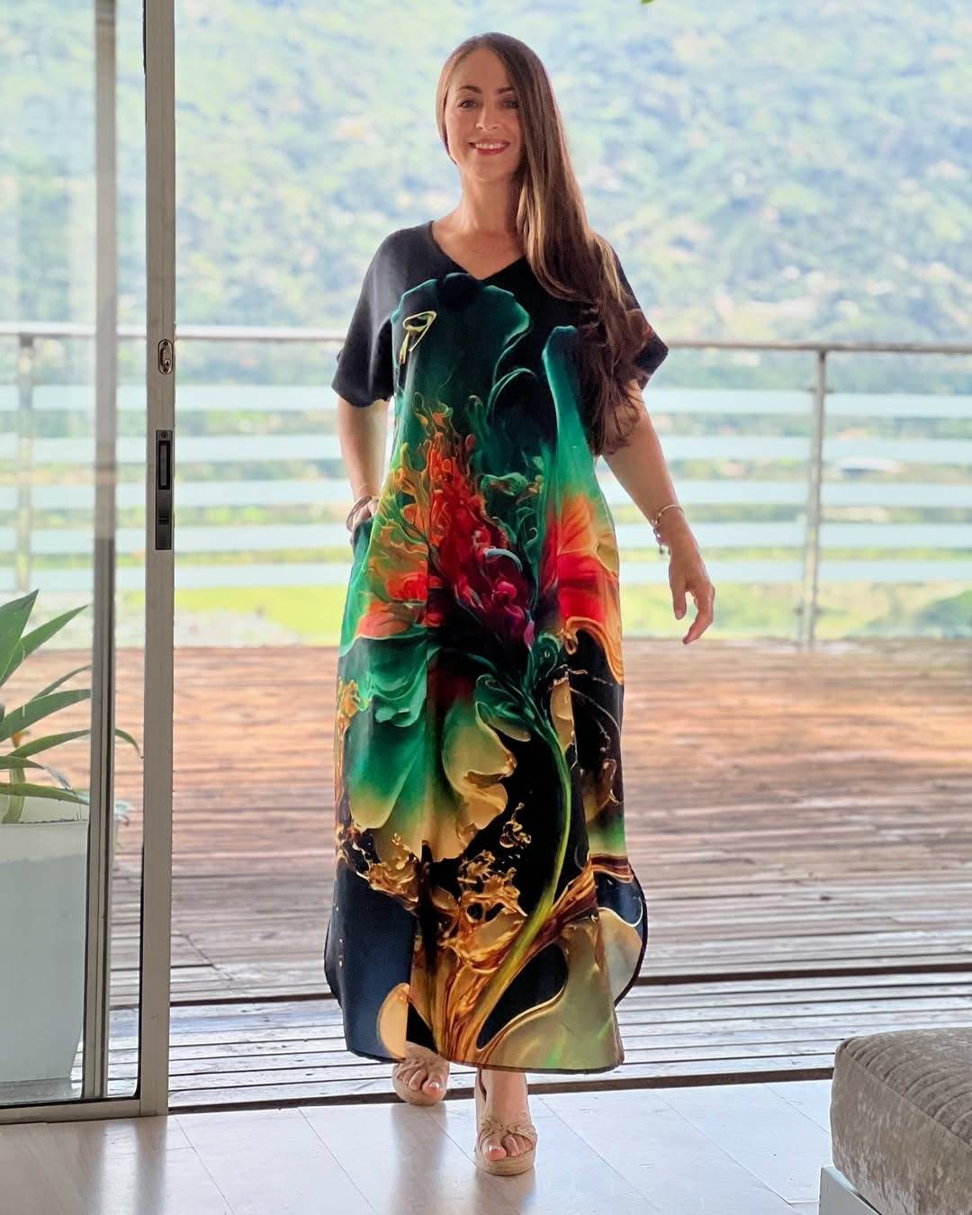 Robe Imprimée Loose Mode Européenne - Clairea Boutique