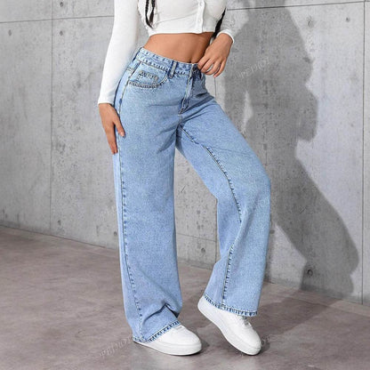 Jean Coupe Large Décontractée - Clairea Boutique