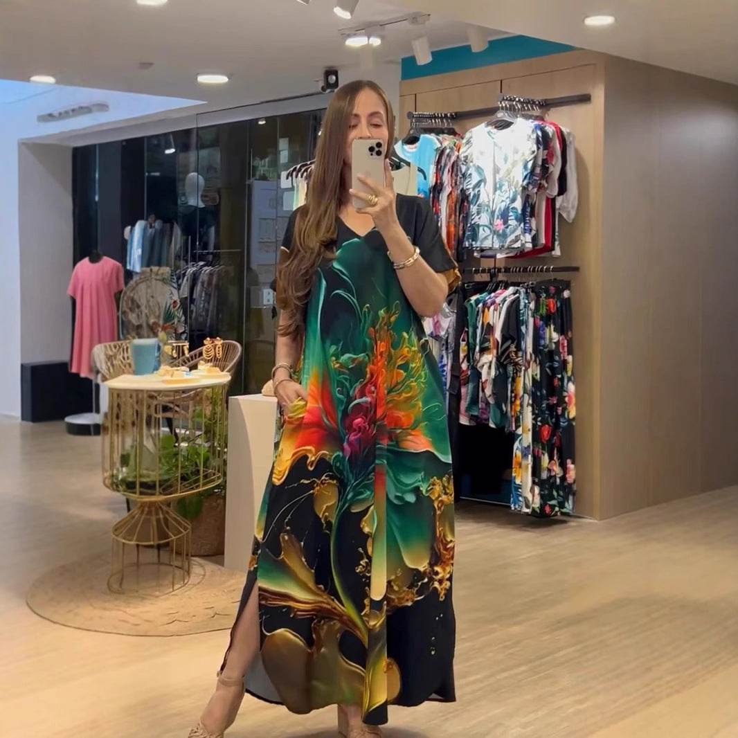 Robe Imprimée Loose Mode Européenne - Clairea Boutique