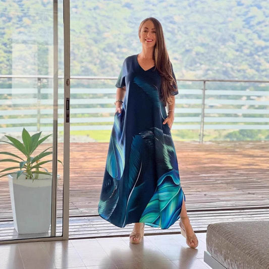 Robe Imprimée Loose Mode Européenne - Clairea Boutique