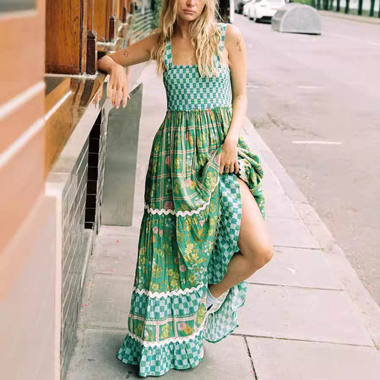 Robe Spaghetti à Imprimé Floral - Clairea Boutique