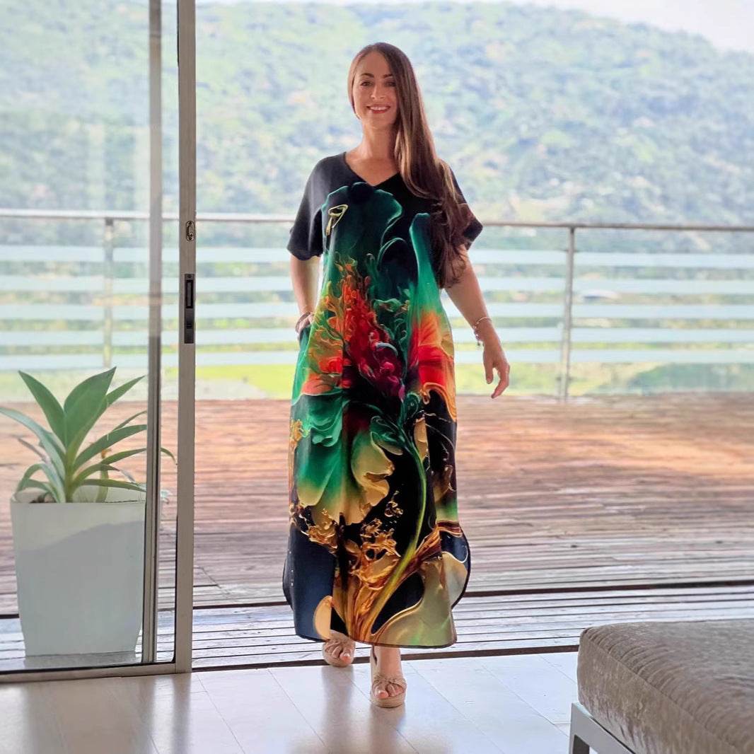 Robe Imprimée Loose Mode Européenne - Clairea Boutique