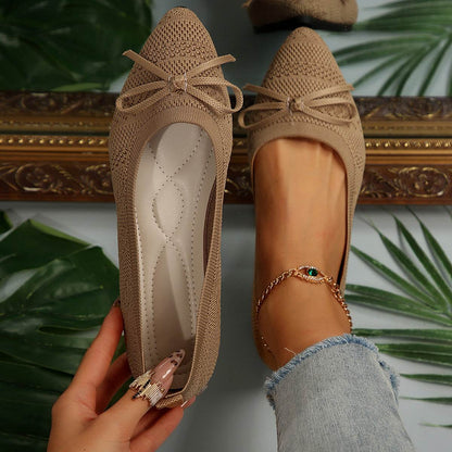 Mocassins Tricotés à Nœud - Clairea Boutique