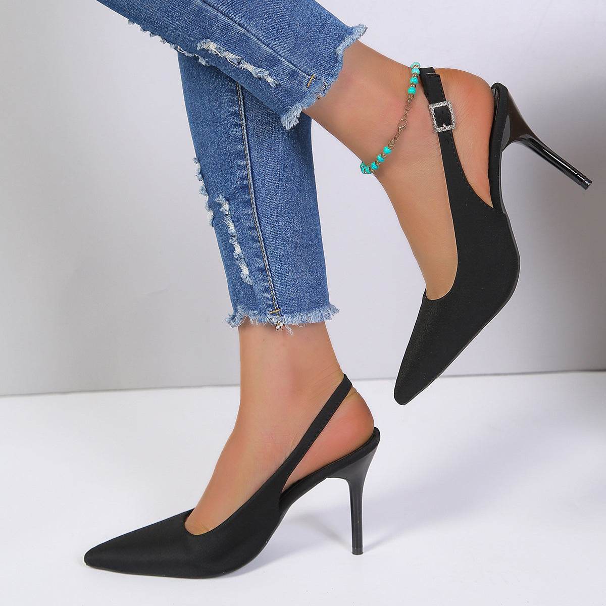 Escarpins à Talons Hauts avec Bout Pointu et Boucle Élégante - Clairea Boutique