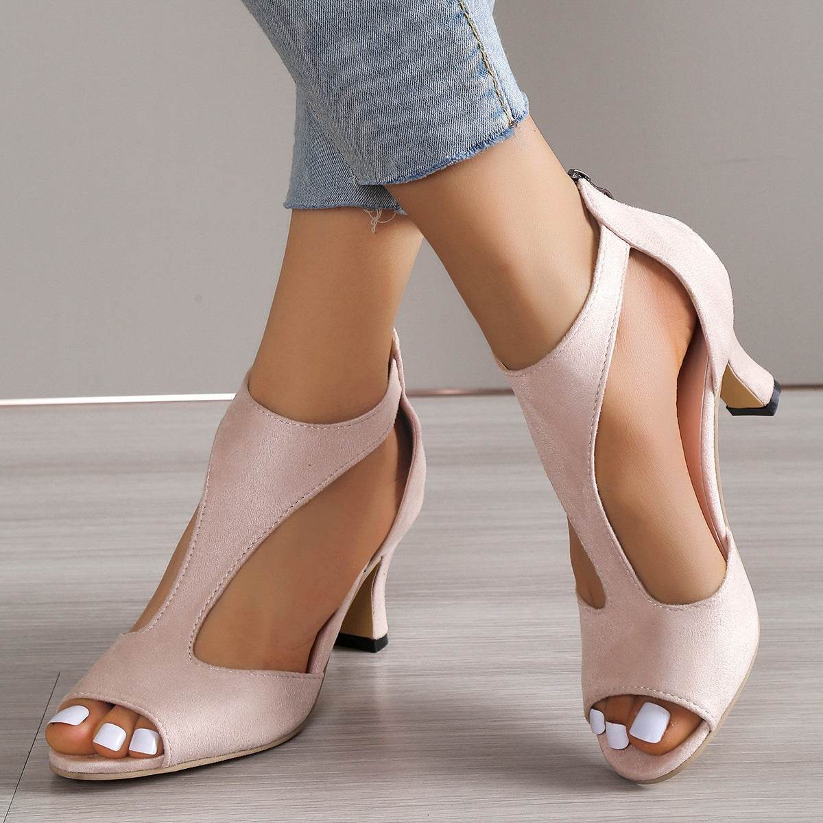 Sandales À Talons Hauts Peep Toe - Clairea Boutique