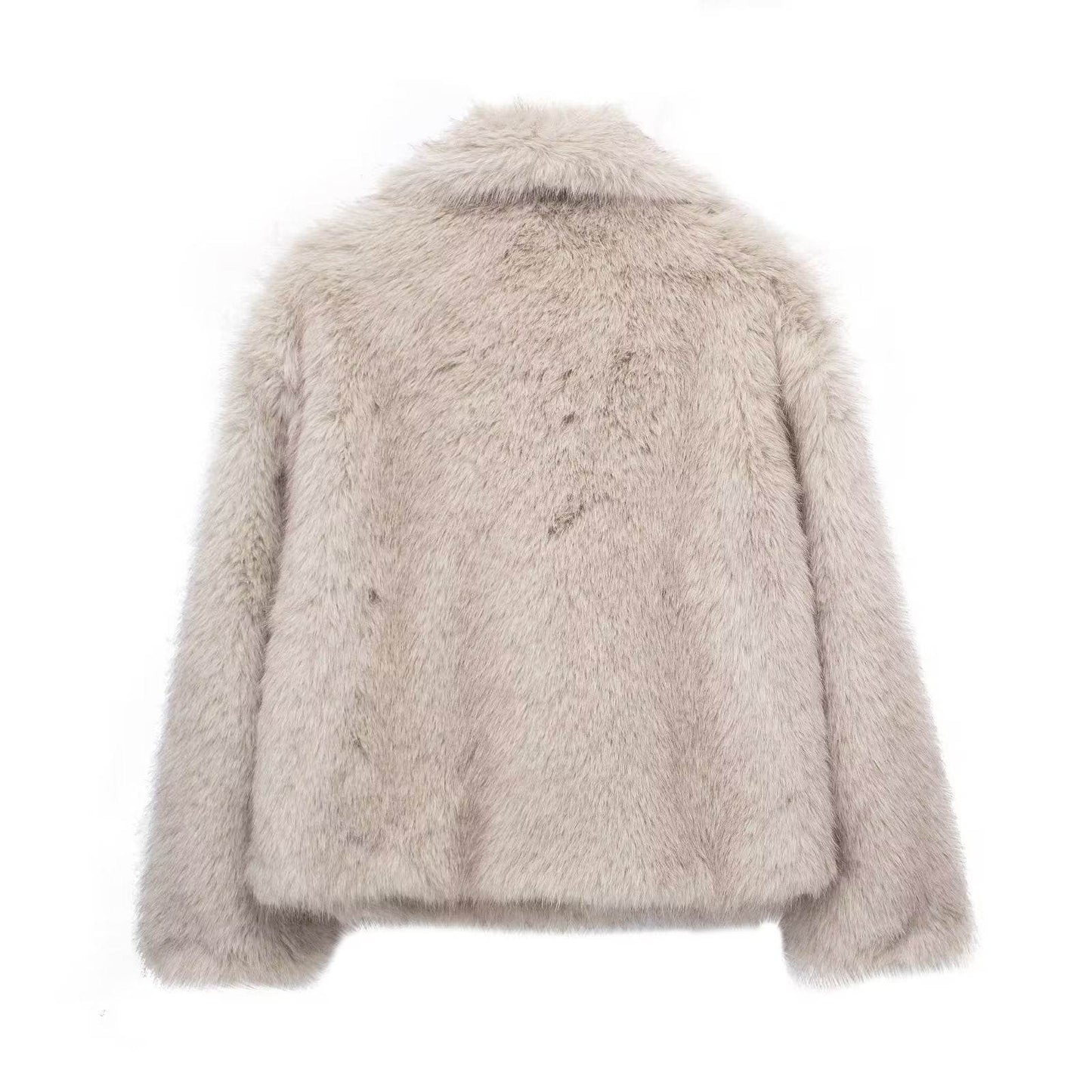 Manteau Hiver Épais Femme – Col à Revers en Fausse Fourrure - Clairea Boutique
