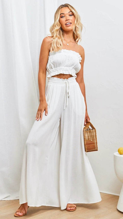 Pantalon de Détente Large et Confortable avec Poches - Clairea Boutique