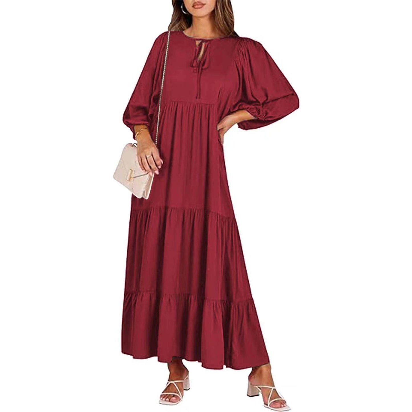 Robe Bohème Élégante Imprimée Vintage - Clairea Boutique