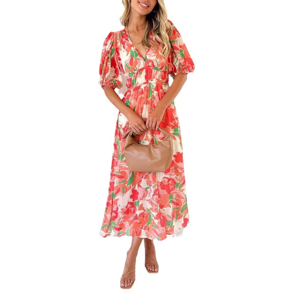 Robe Longue Bohème à Fleurs - Clairea Boutique