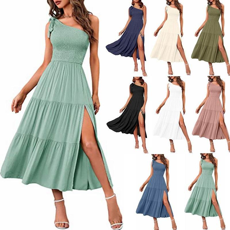 Nouvelle Robe d'Été Élégante à Épaule - Clairea Boutique