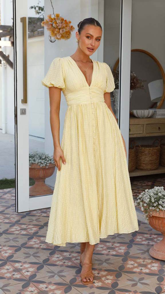 Robe Longue d’Été à Manches Bouffantes - Clairea Boutique