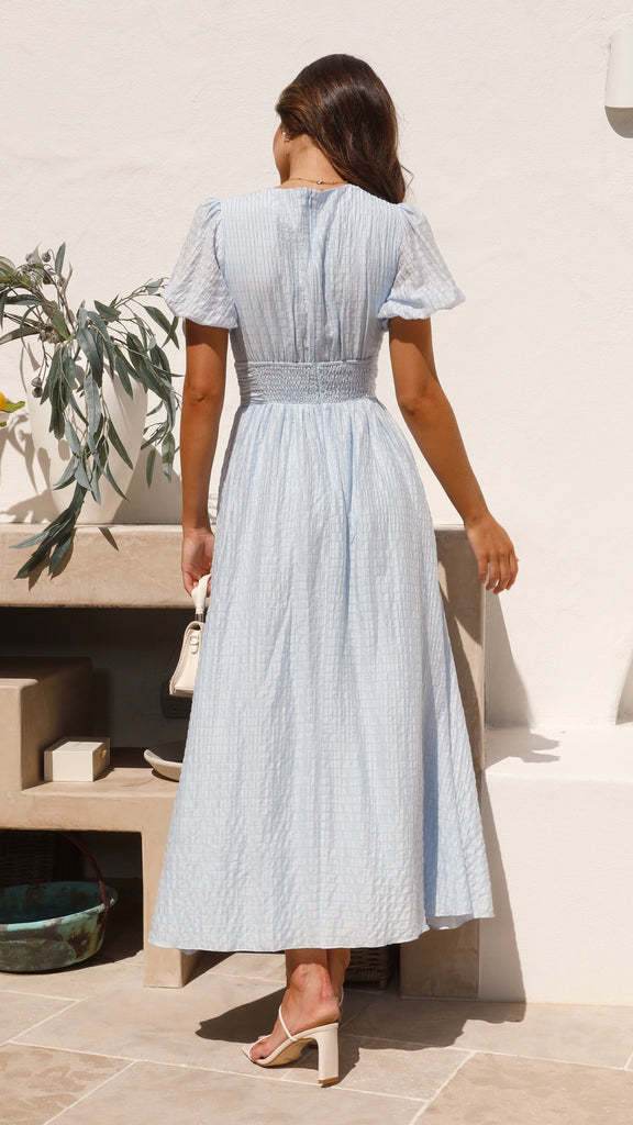 Robe Longue d’Été à Manches Bouffantes - Clairea Boutique