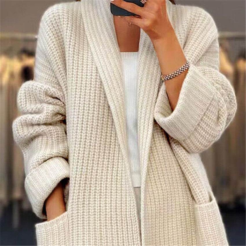 Cardigan Maille à Revers avec Poches - Clairea Boutique