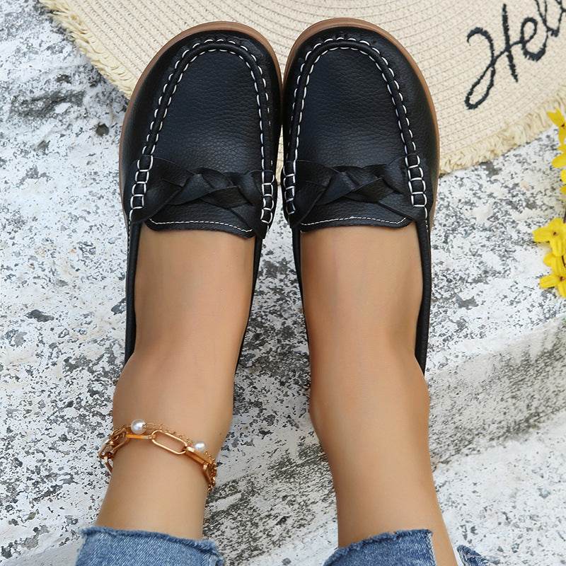Chaussures Plates à Motif Tissé - Clairea Boutique