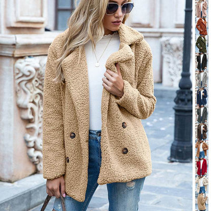 Veste Longue à Col Revers avec Boutons - Clairea Boutique