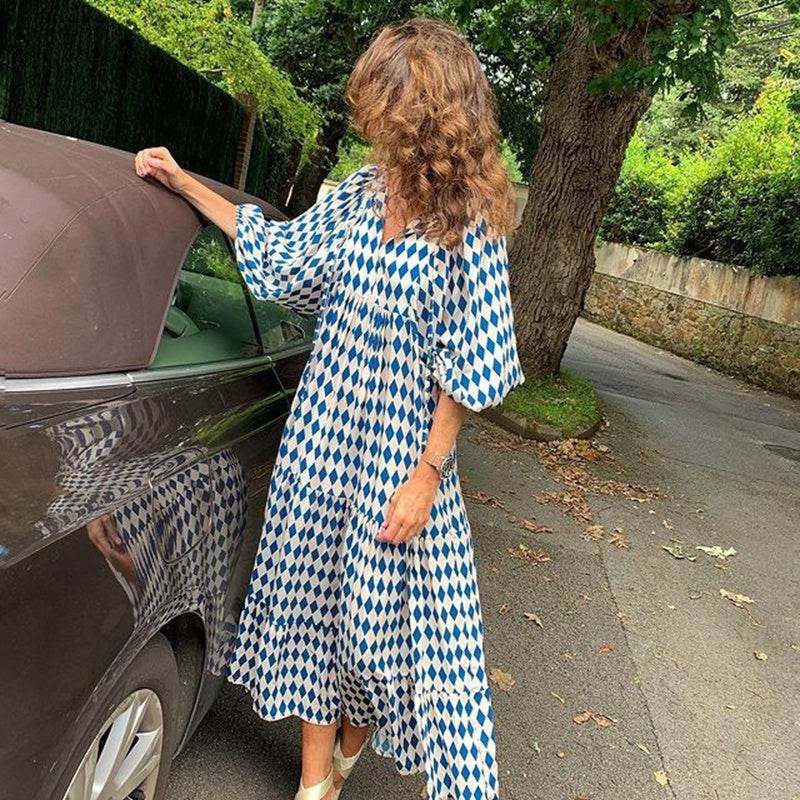 Robe Bohème Élégante Imprimée Vintage - Clairea Boutique