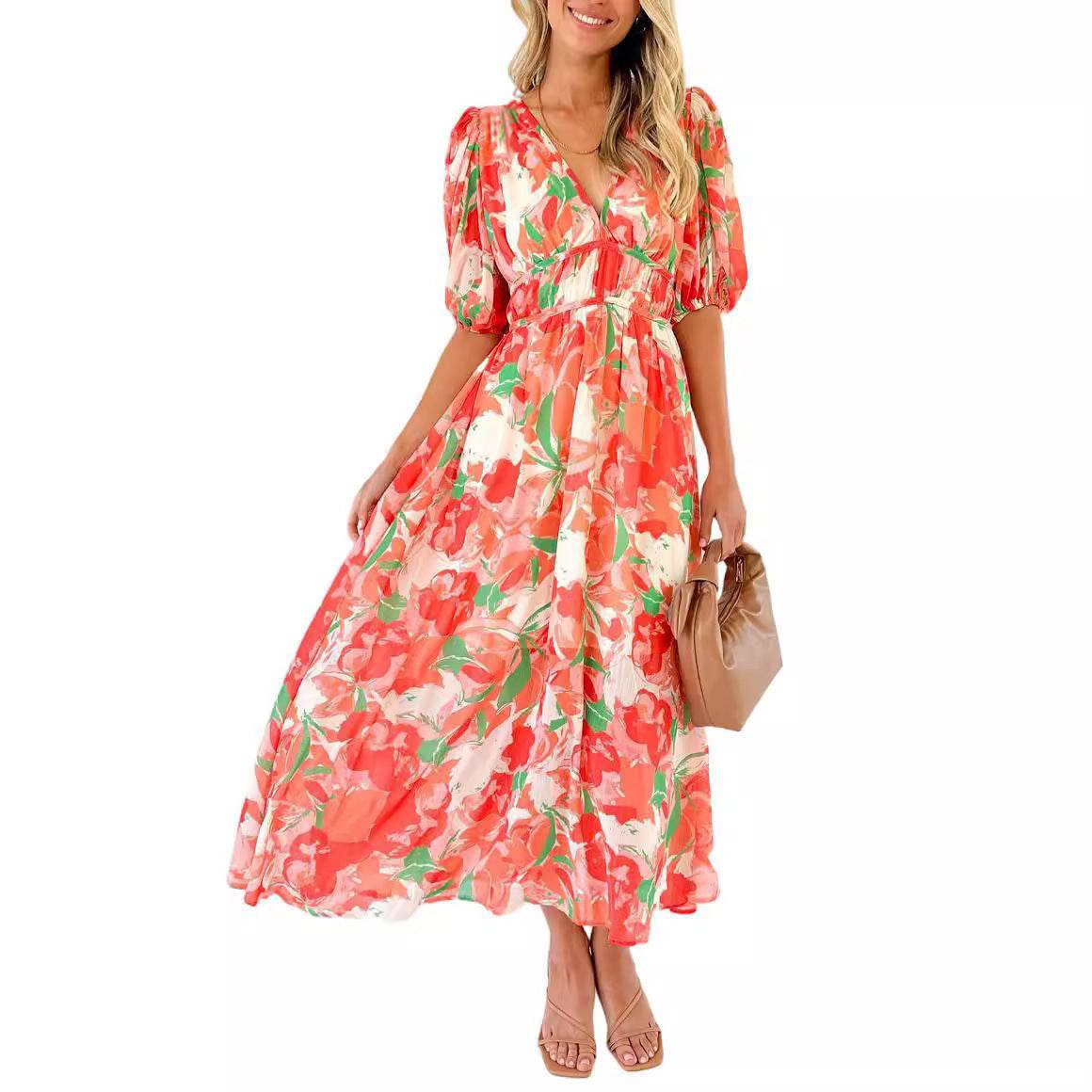 Robe Longue Bohème à Fleurs - Clairea Boutique