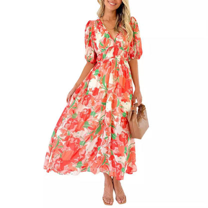 Robe Longue Bohème à Fleurs - Clairea Boutique