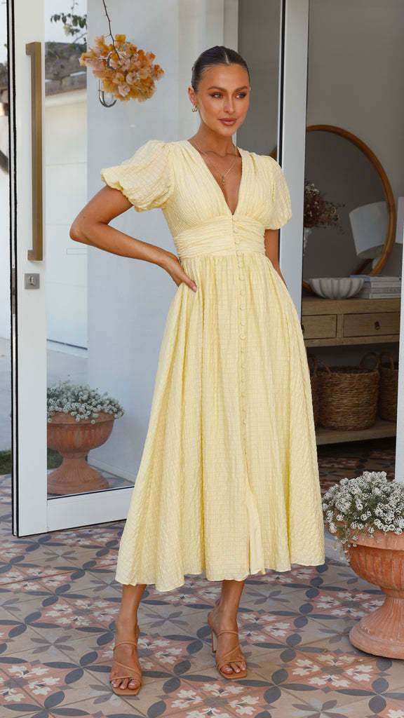 Robe Longue d’Été à Manches Bouffantes - Clairea Boutique
