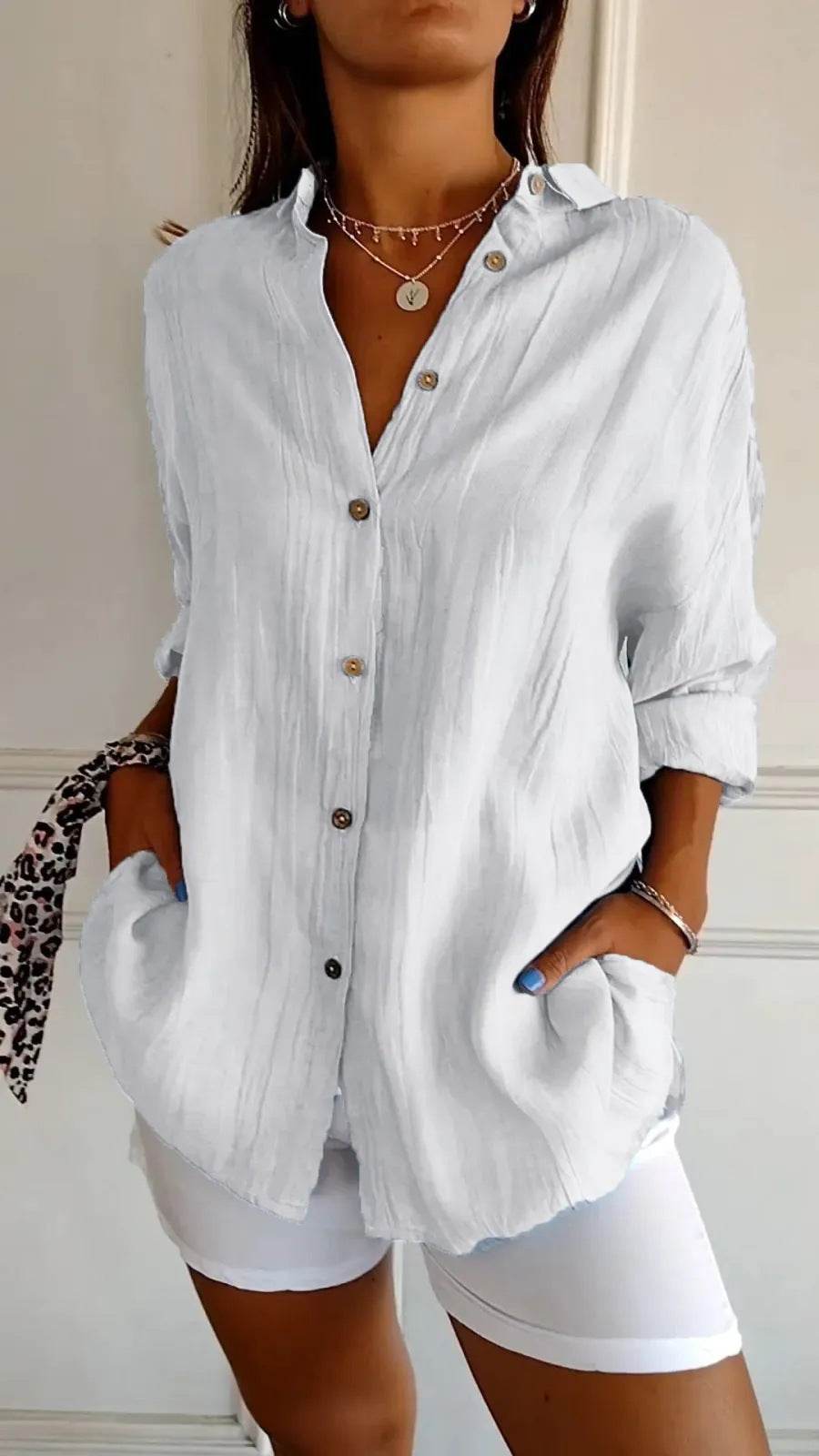 Chemise Femme à Col Revers - Clairea Boutique